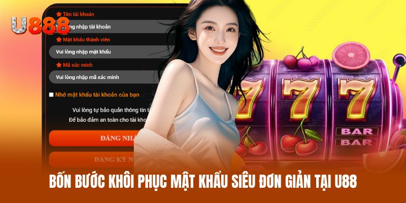 Bốn bước khôi phục mật khẩu siêu đơn giản tại U88